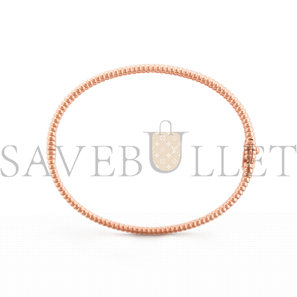 VAN CLEEF ARPELS PERLÉE DIAMONDS BRACELET, 1 ROW, MEDIUM MODEL - ROSE GOLD, DIAMOND  VCARP27F00